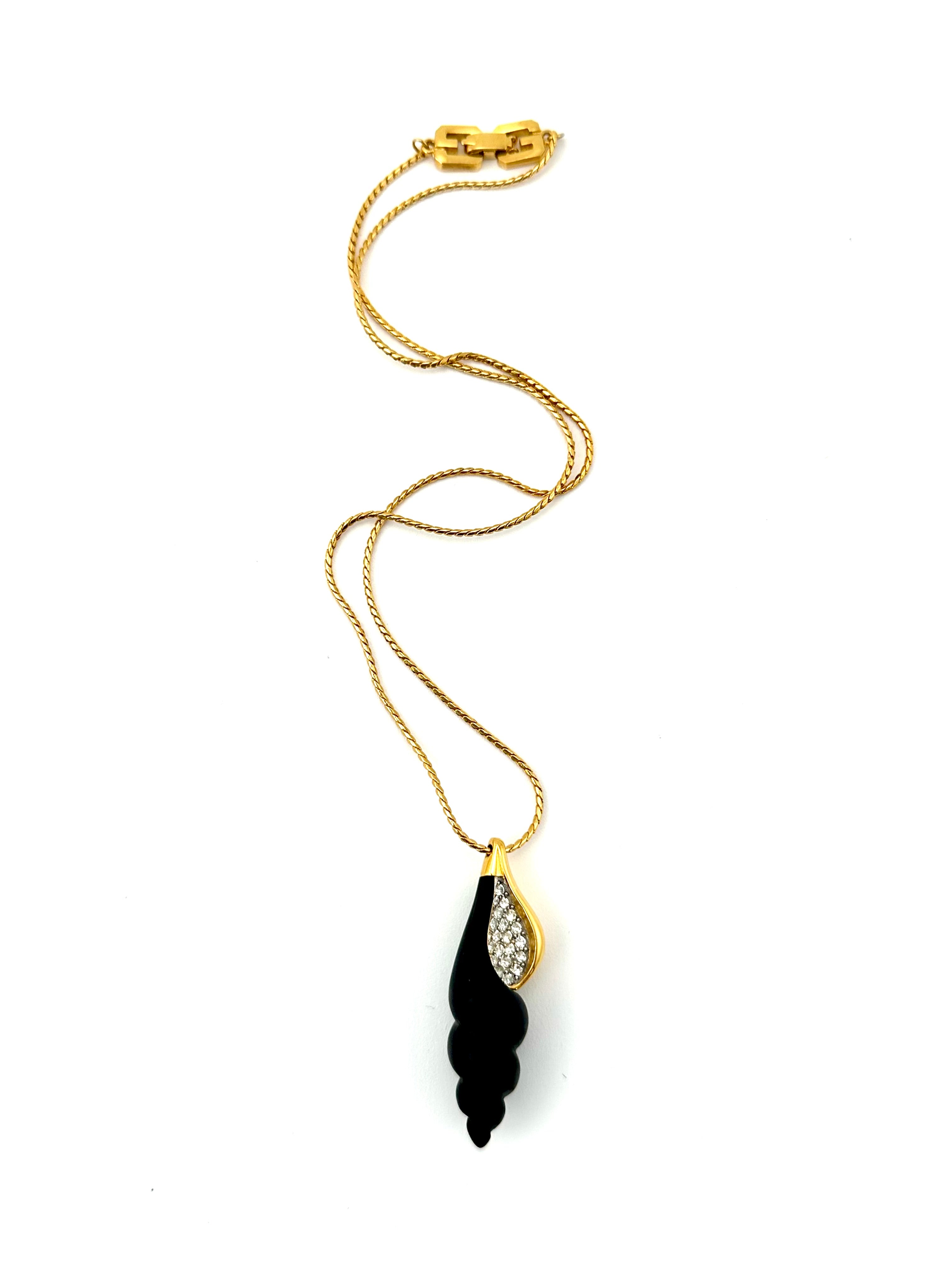 Vintage 1970s Givenchy Black and Shell Necklace – Ladybug Vintage