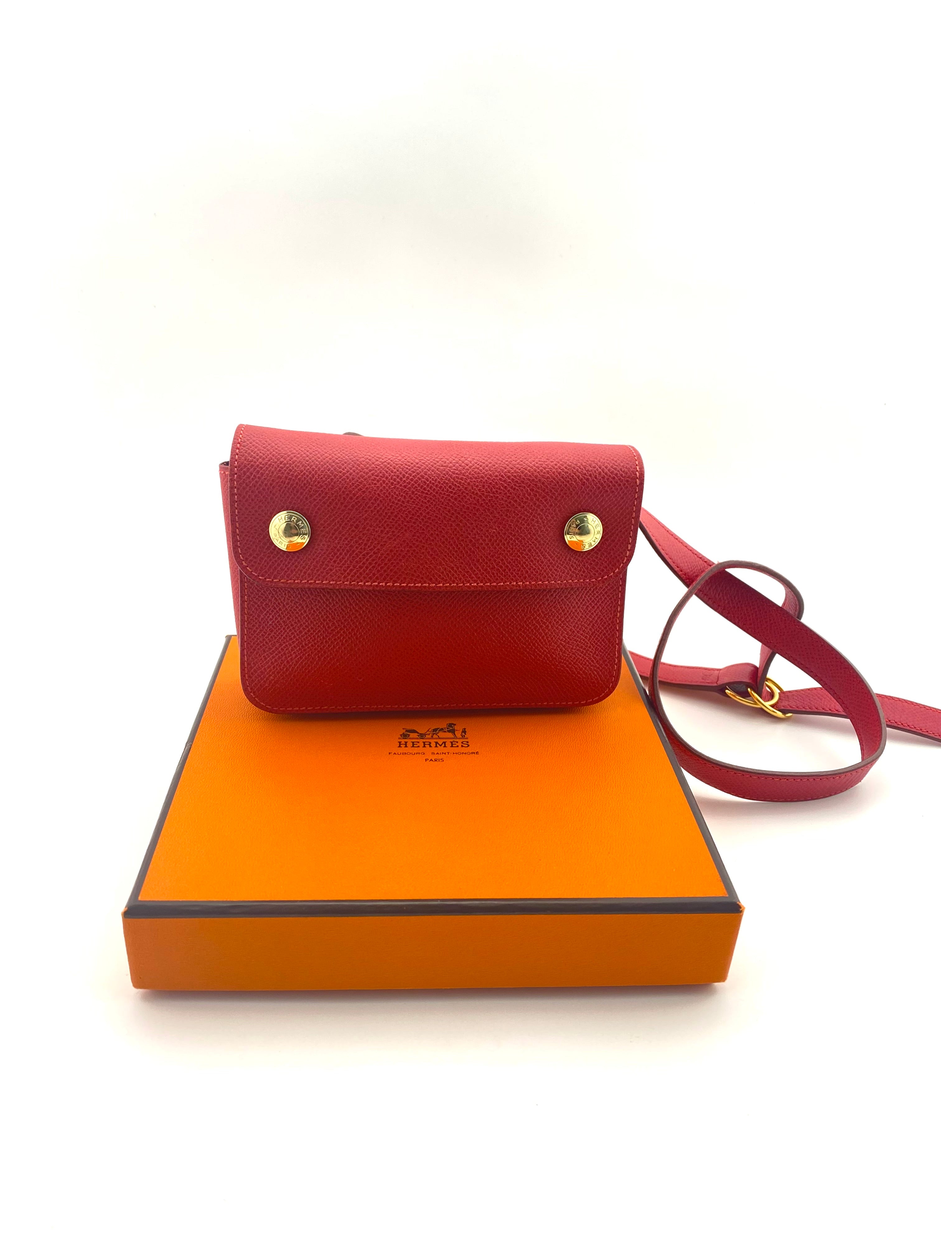1990s Hermés Red Leather Belt Bag – Ladybug Vintage