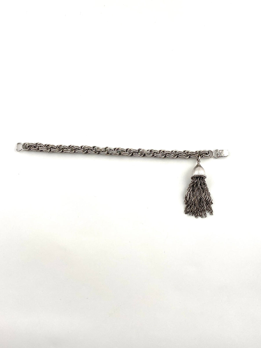 1960s Napier Silvertone Tassel Bracelet