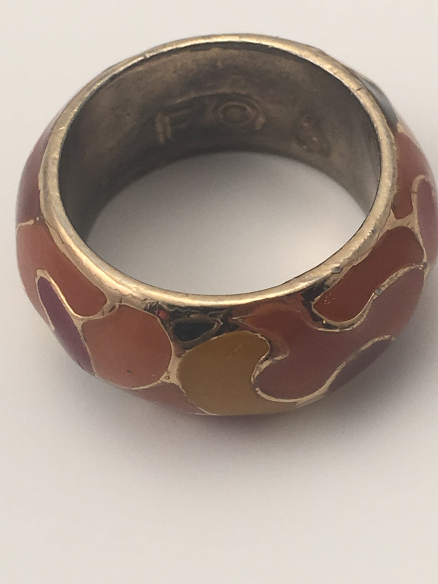 1960s Enameled Eisenberg Ring
