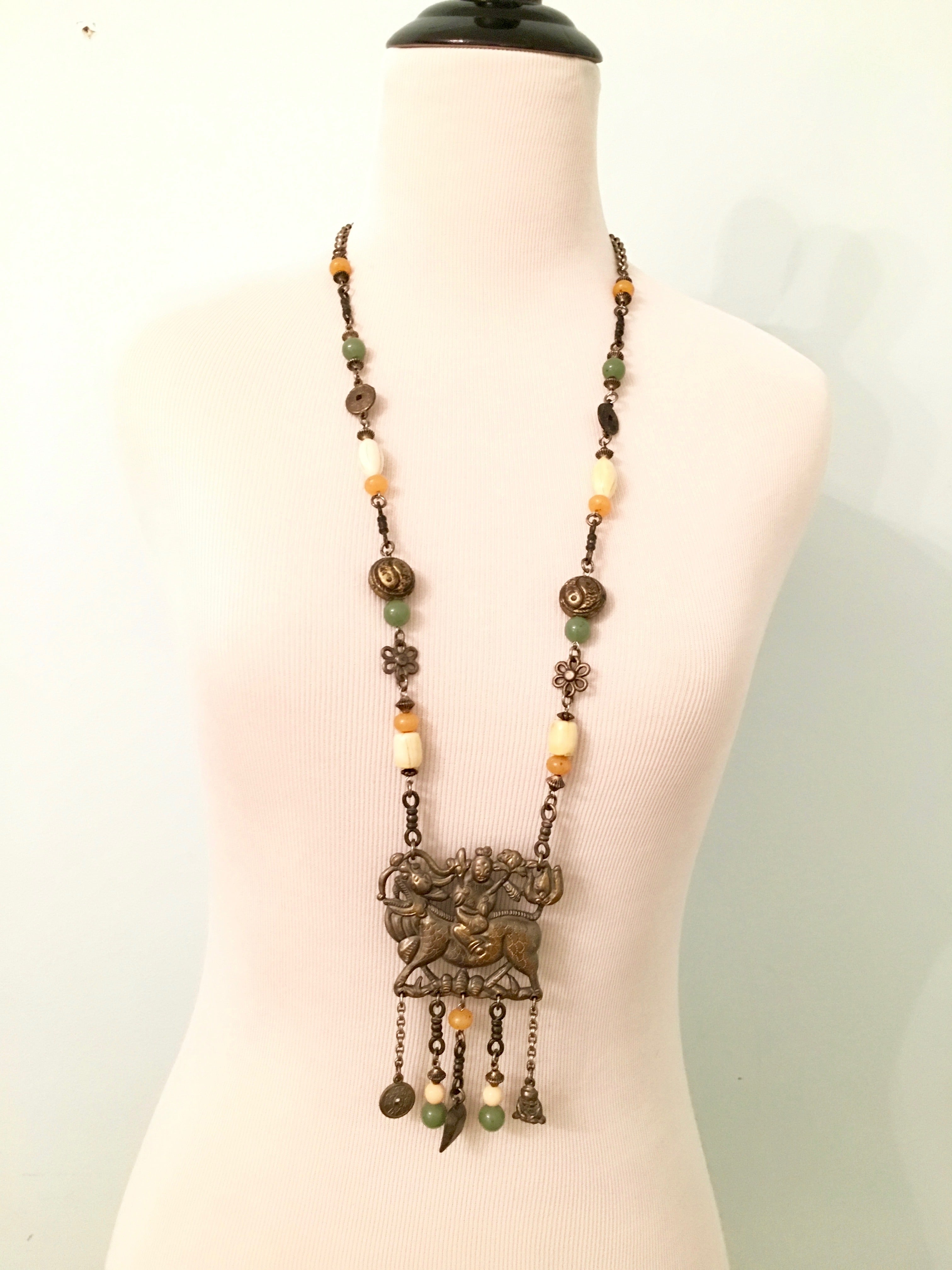 1980s Ben Amun Pendant Necklace