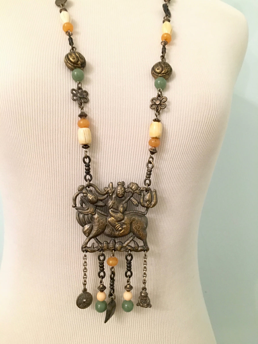 1980s Ben Amun Pendant Necklace