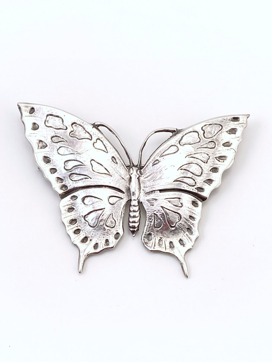 1940s Cini Butterfly Brooch Sterling Silver