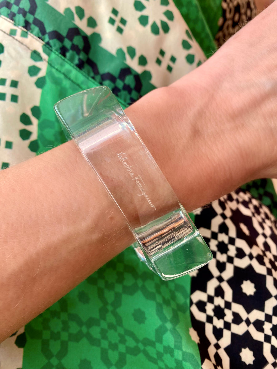 Vintage Lucite Ferragamo Bangle Bracelet