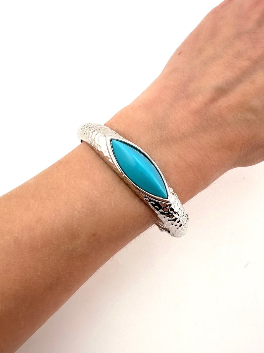 1960s Panetta Silver and Turquoise Bracelet