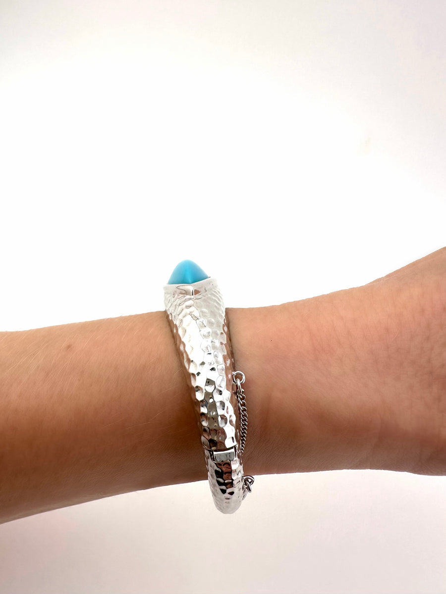 1960s Panetta Silver and Turquoise Bracelet