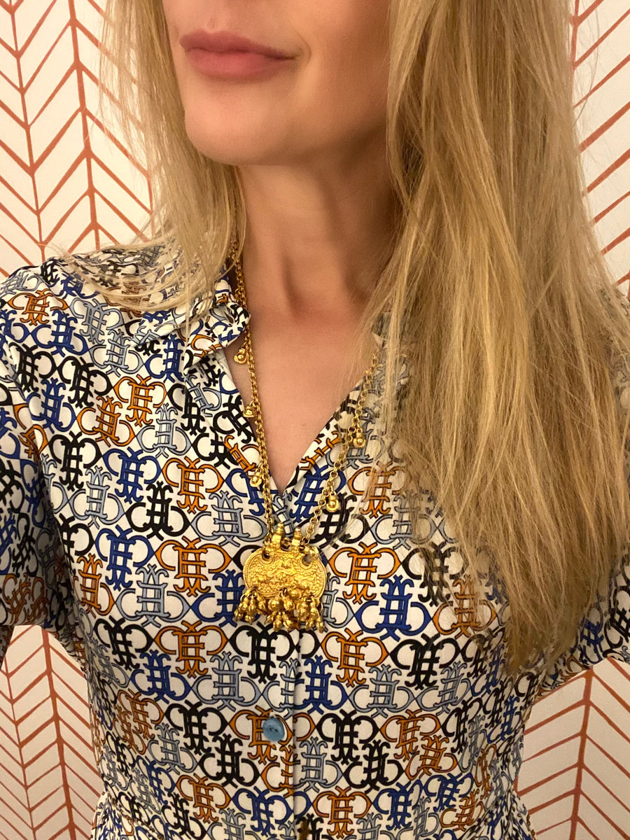 1960s Accessocraft Goldtone Pendant Necklace