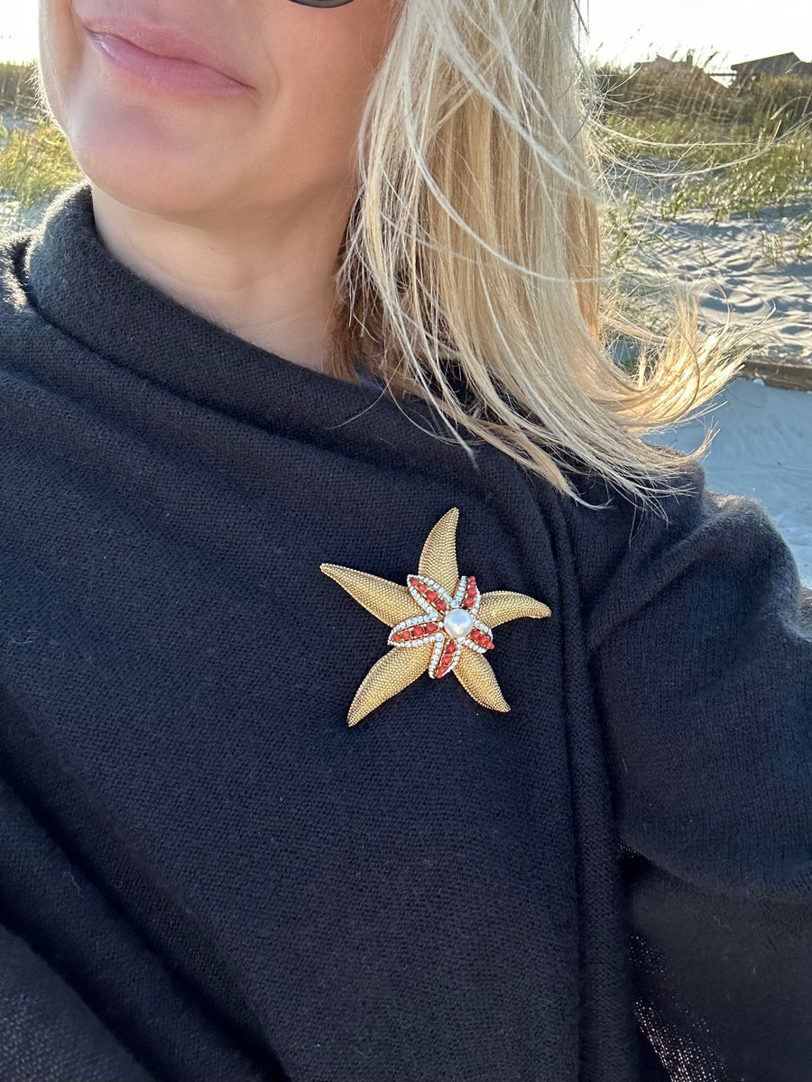 Vintage Barrera Starfish Brooch