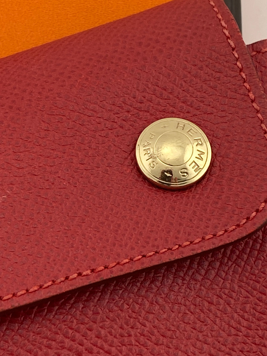 1990s Hermés Red Leather Belt Bag
