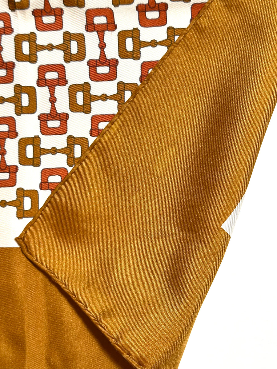 1970s Gucci Horsebit Pattern Scarf
