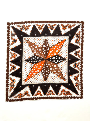 1970s Vintage Emilio Pucci Patchwork Small Cotton Scarf