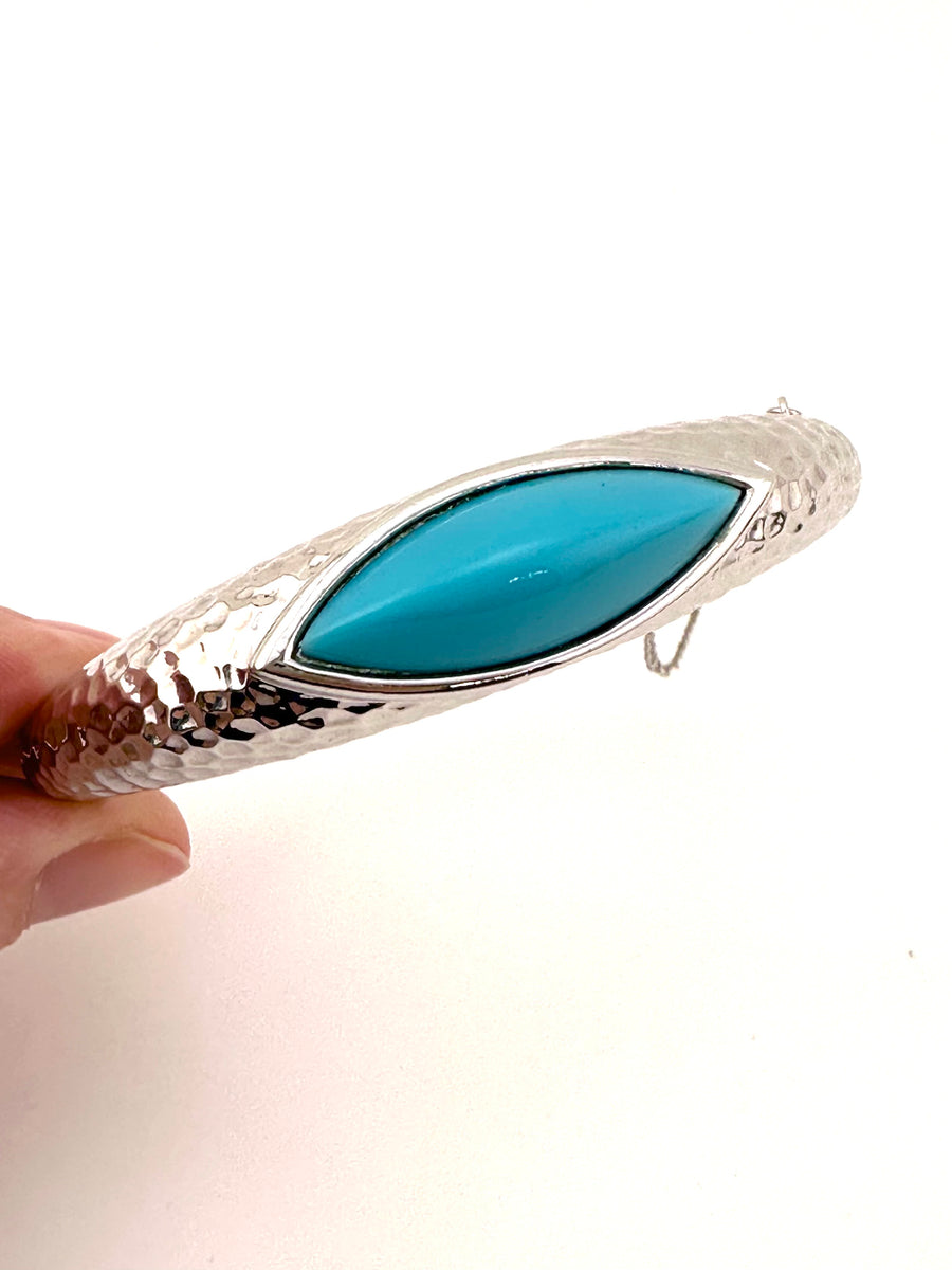 1960s Panetta Silver and Turquoise Bracelet