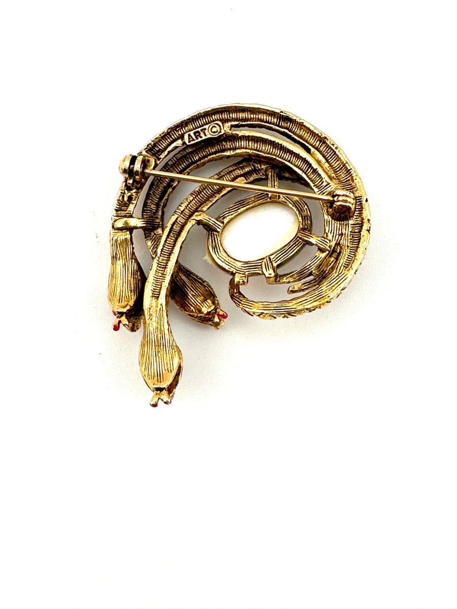 1960s Triple Snake Brooch