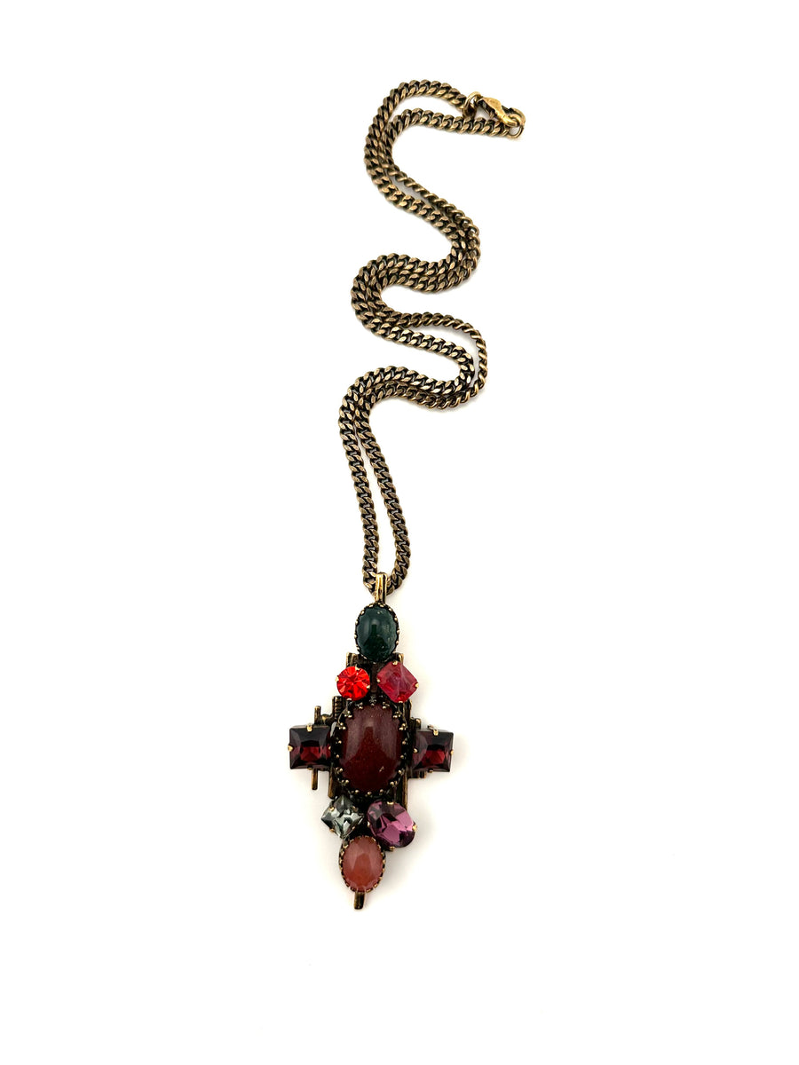 Vintage Emilio Pucci Jeweled Pendant Necklace