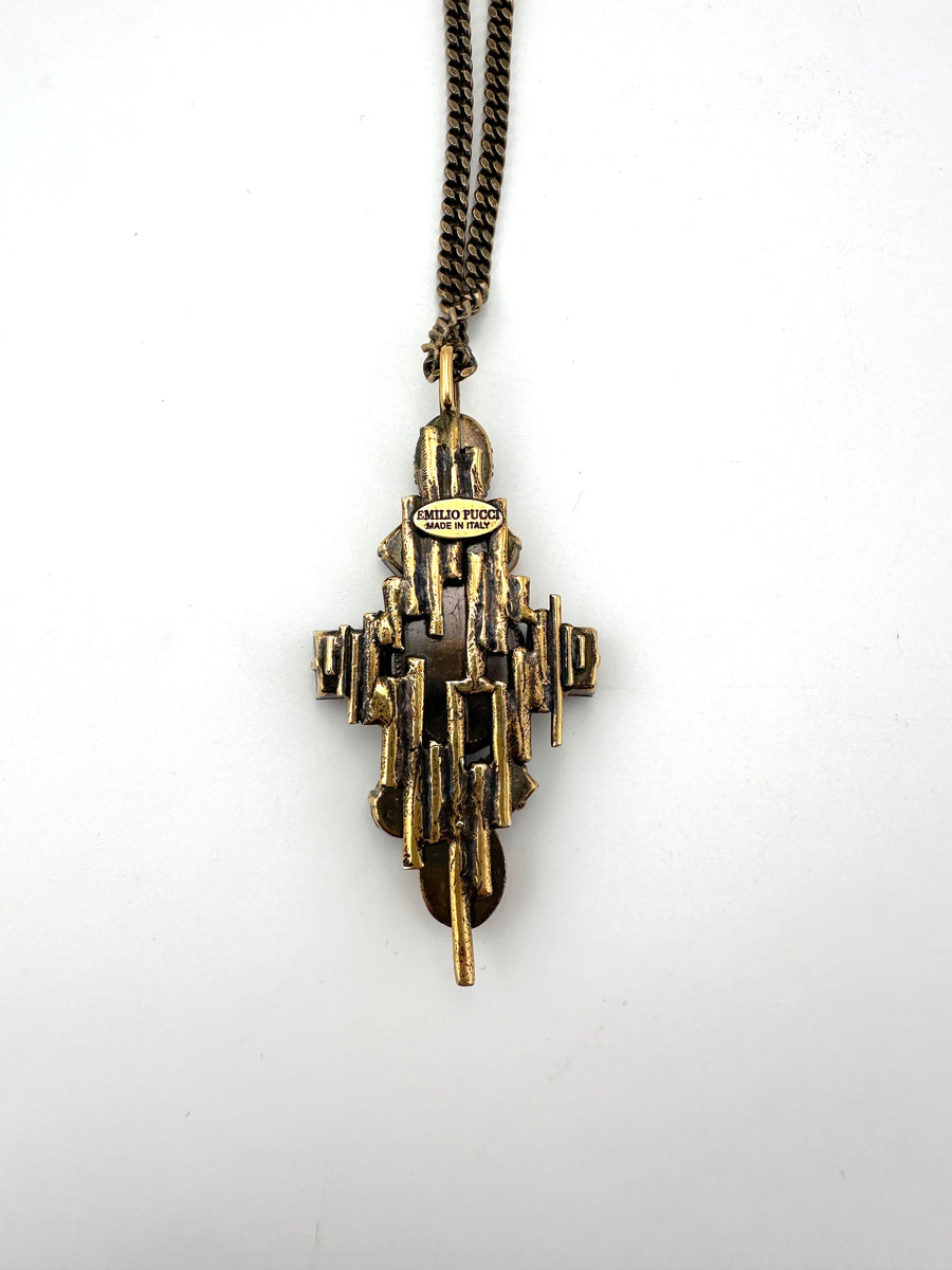 Vintage Emilio Pucci Jeweled Pendant Necklace