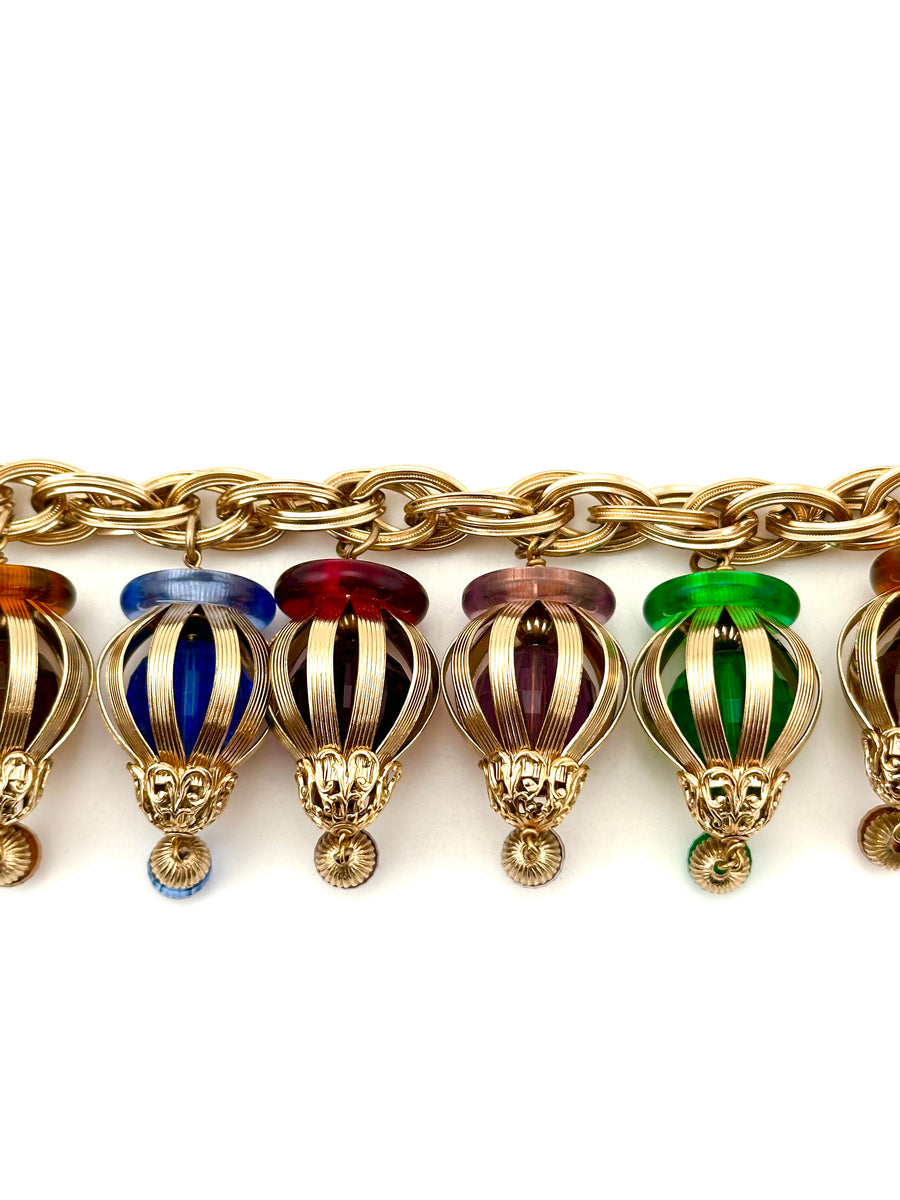 1950s Napier Large Ornament Charm Bracelet