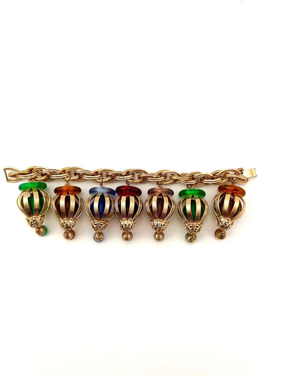 1950s Napier Large Ornament Charm Bracelet