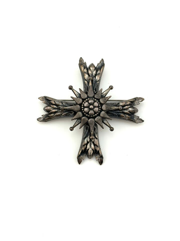 1960s Accessocraft Silvertone Cross Brooch