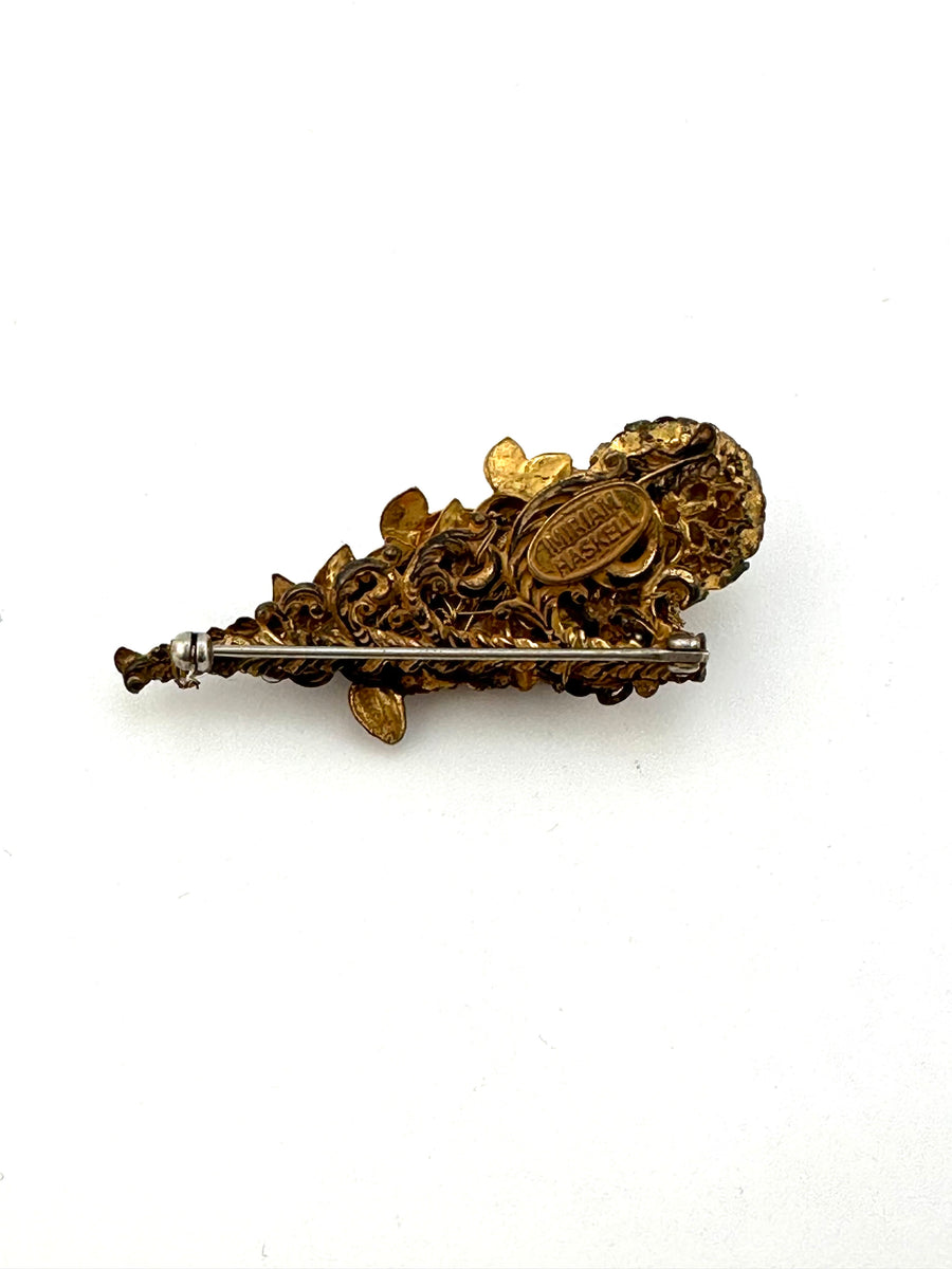 Vintage Miriam Haskell Baroque Pearl Brooch