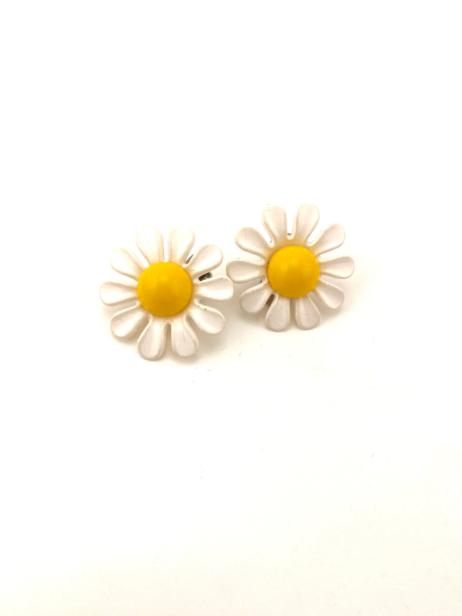 1960s Daisy Clip Earrings