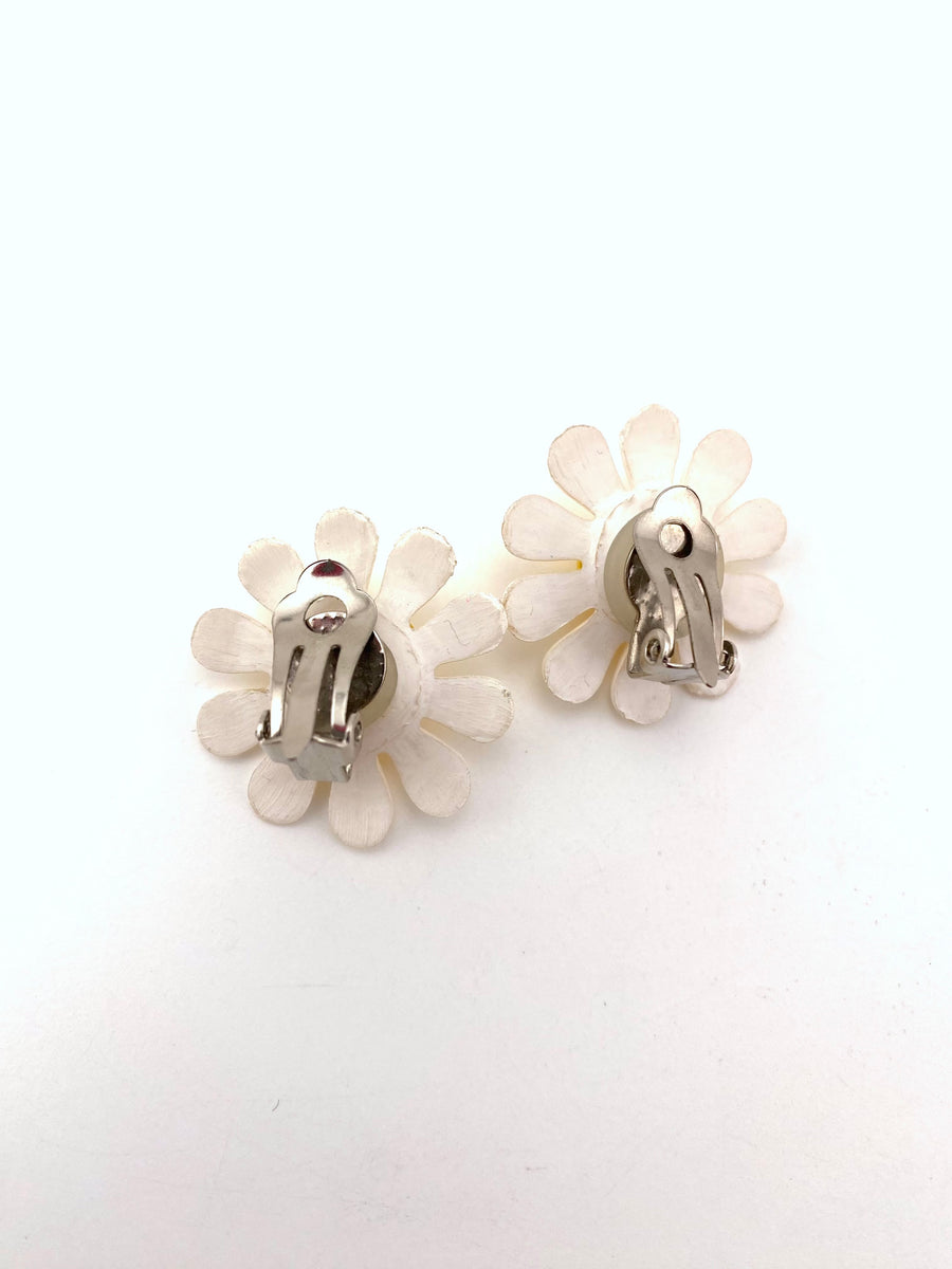 1960s Daisy Clip Earrings