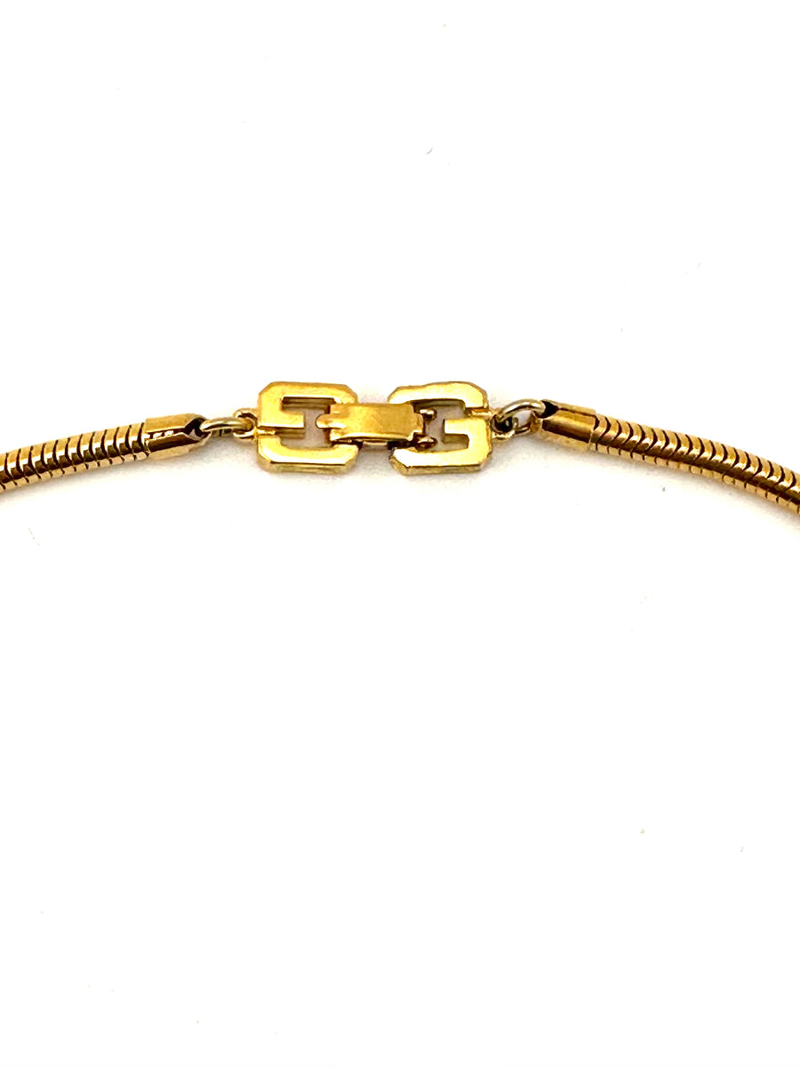 Vintage Givenchy Geometric Pendant Necklace 1977