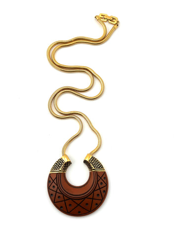 Vintage Givenchy Geometric Pendant Necklace 1977