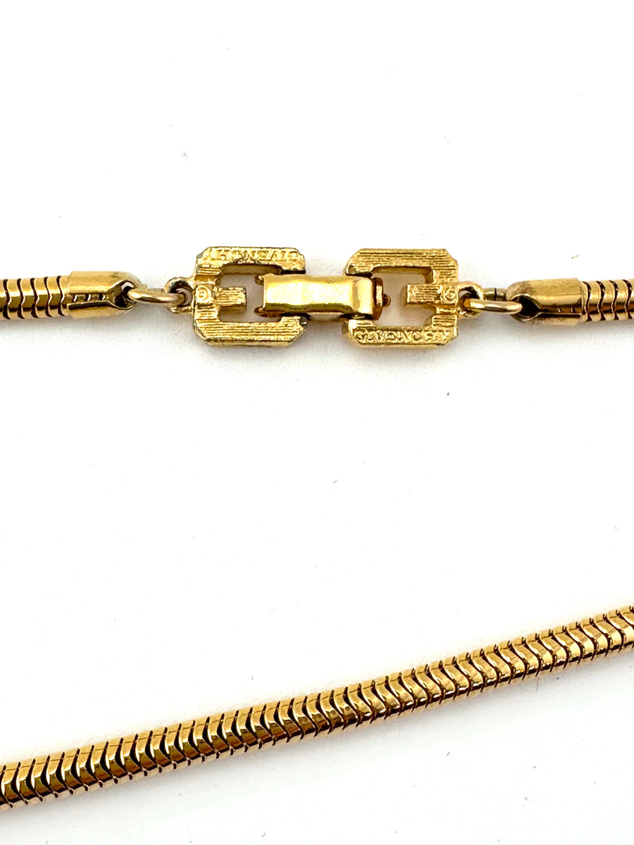 Vintage Givenchy Geometric Pendant Necklace 1977