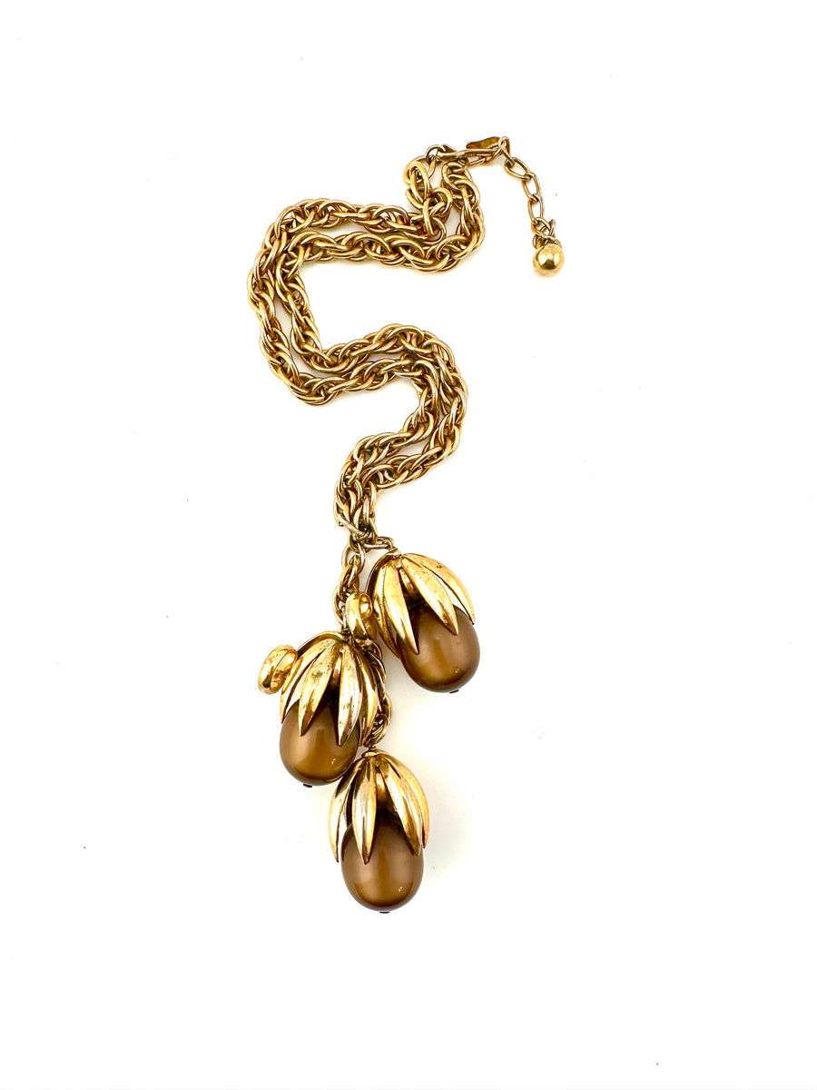 1950s Napier Brown 'Cumquat' Necklace