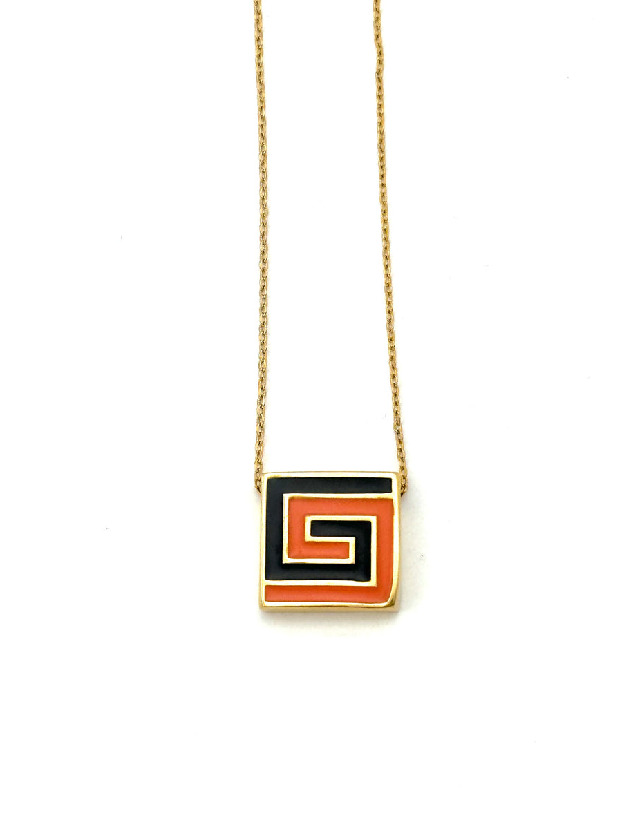 1970s Givenchy Double G Logo Necklace