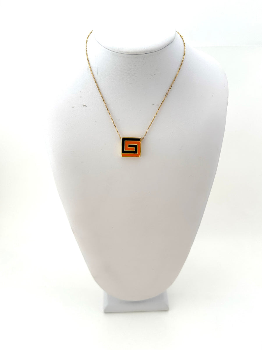 1970s Givenchy Double G Logo Necklace