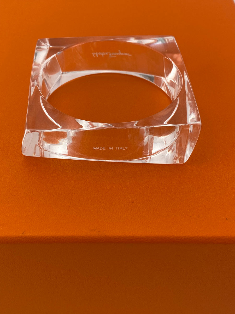 Vintage Lucite Ferragamo Bangle Bracelet