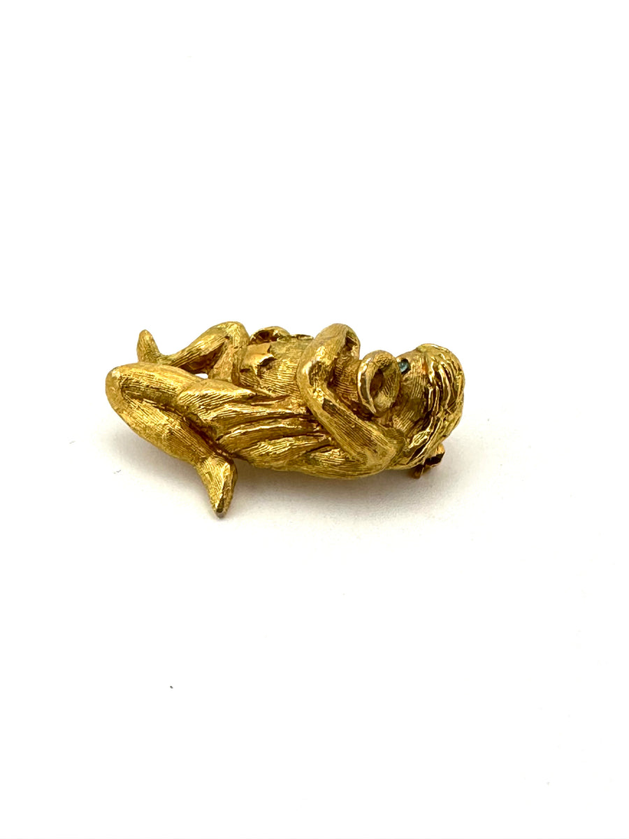 1960s Kenneth Jay Lane Aquarius Zodiac Brooch