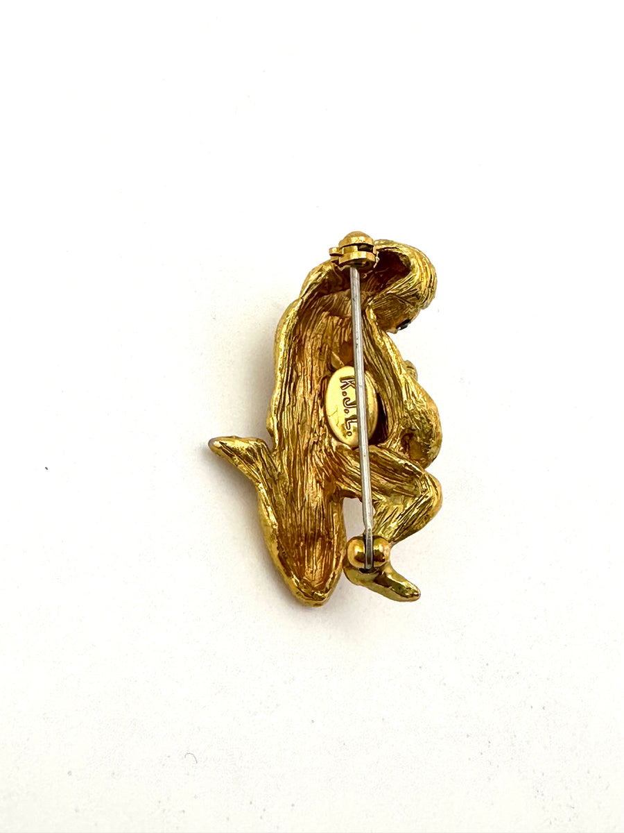 1960s Kenneth Jay Lane Aquarius Zodiac Brooch