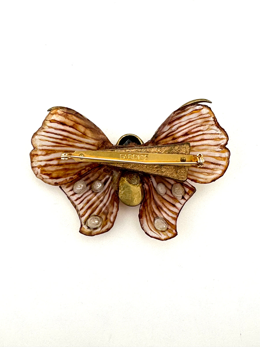 1990s Moth Brooch by Fabrice of Paris