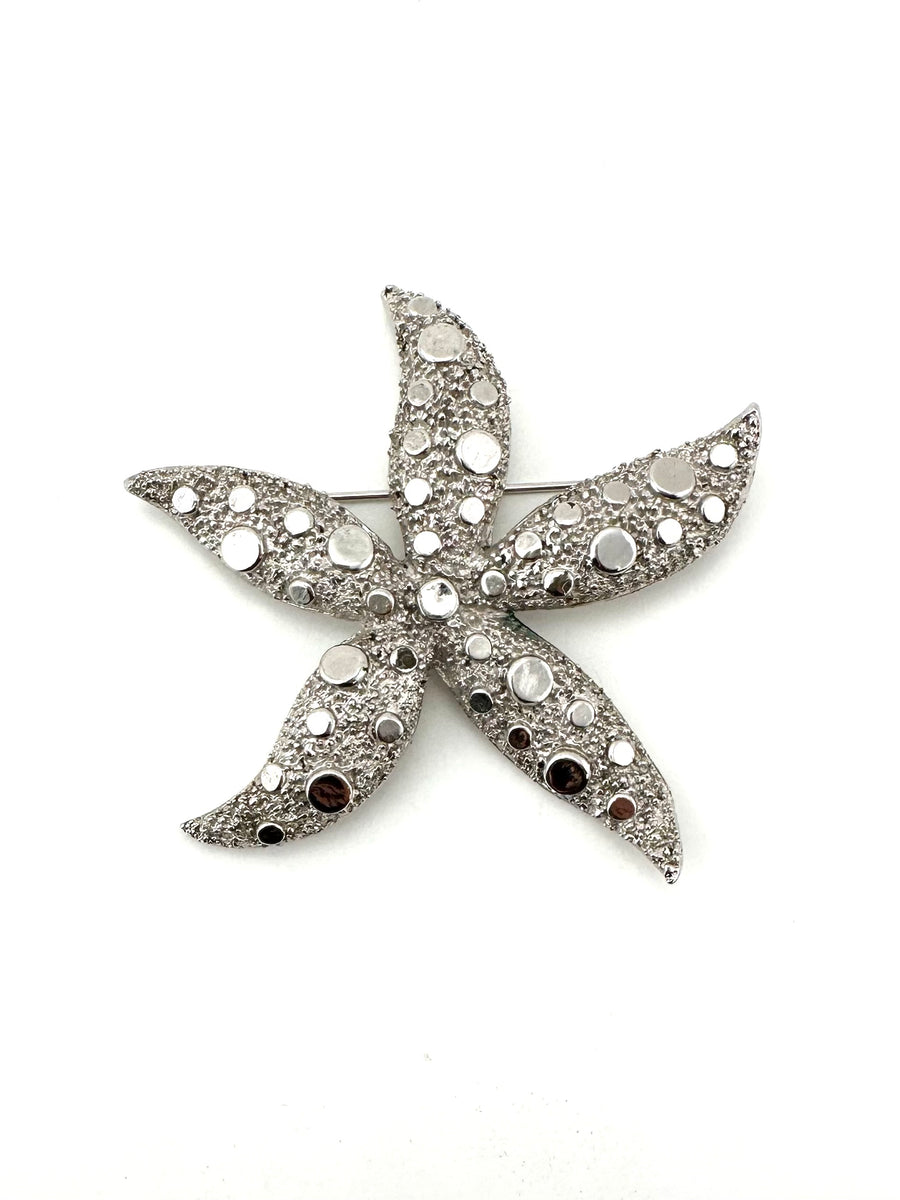 Vintage 1960s Silvertone Starfish Brooch