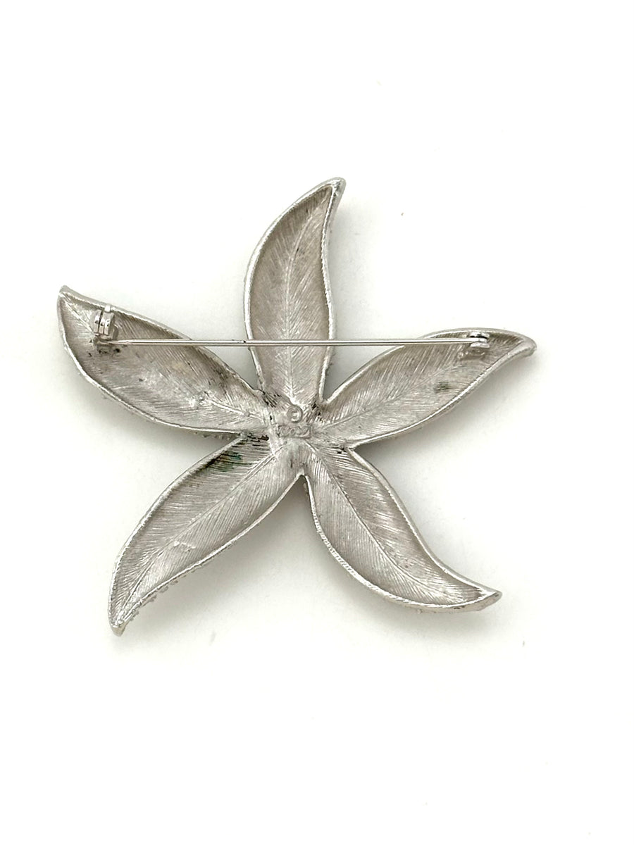Vintage 1960s Silvertone Starfish Brooch