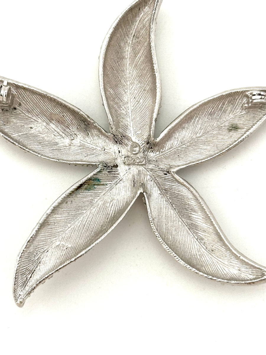 Vintage 1960s Silvertone Starfish Brooch