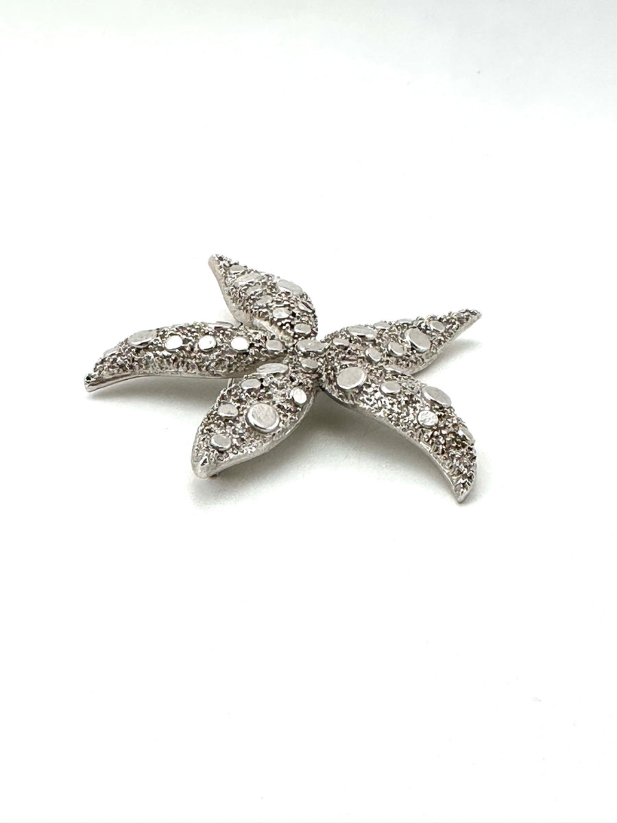Vintage 1960s Silvertone Starfish Brooch