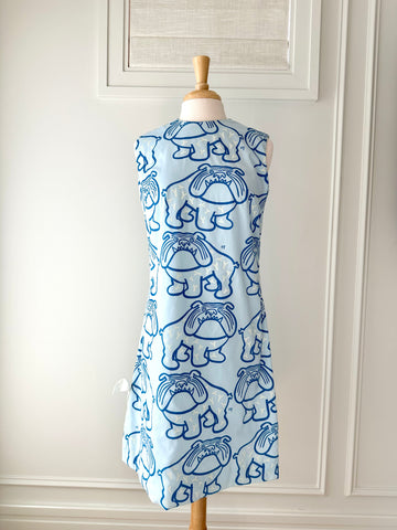 Vintage Vested Gentress Yale Bulldog Dress