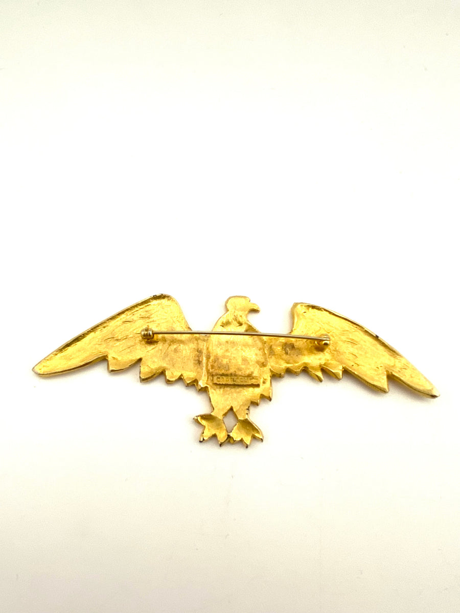 Vintage Castlecliff Goldtone Eagle Brooch