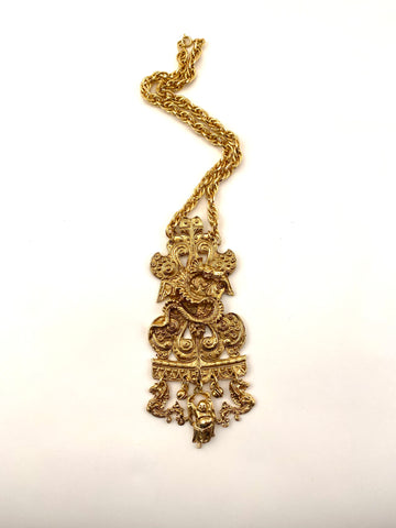 1960s Dragon Pendant Necklace