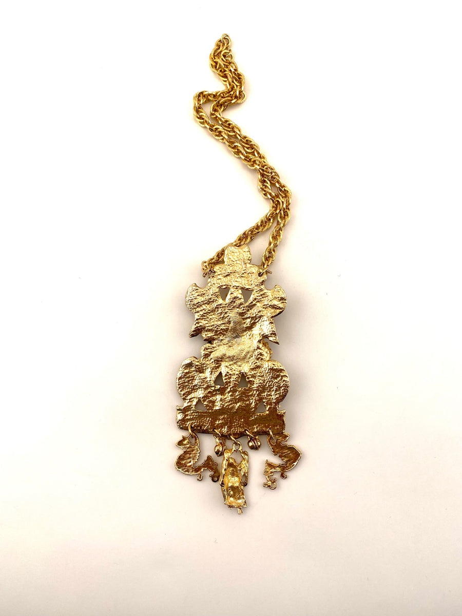 1960s Dragon Pendant Necklace