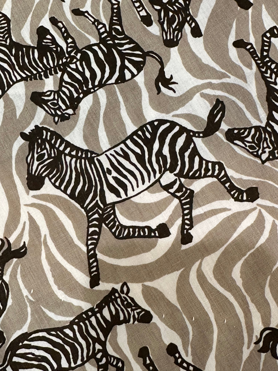 1970s Lilly Pulitzer Brown Zebra Print Wrap Dress
