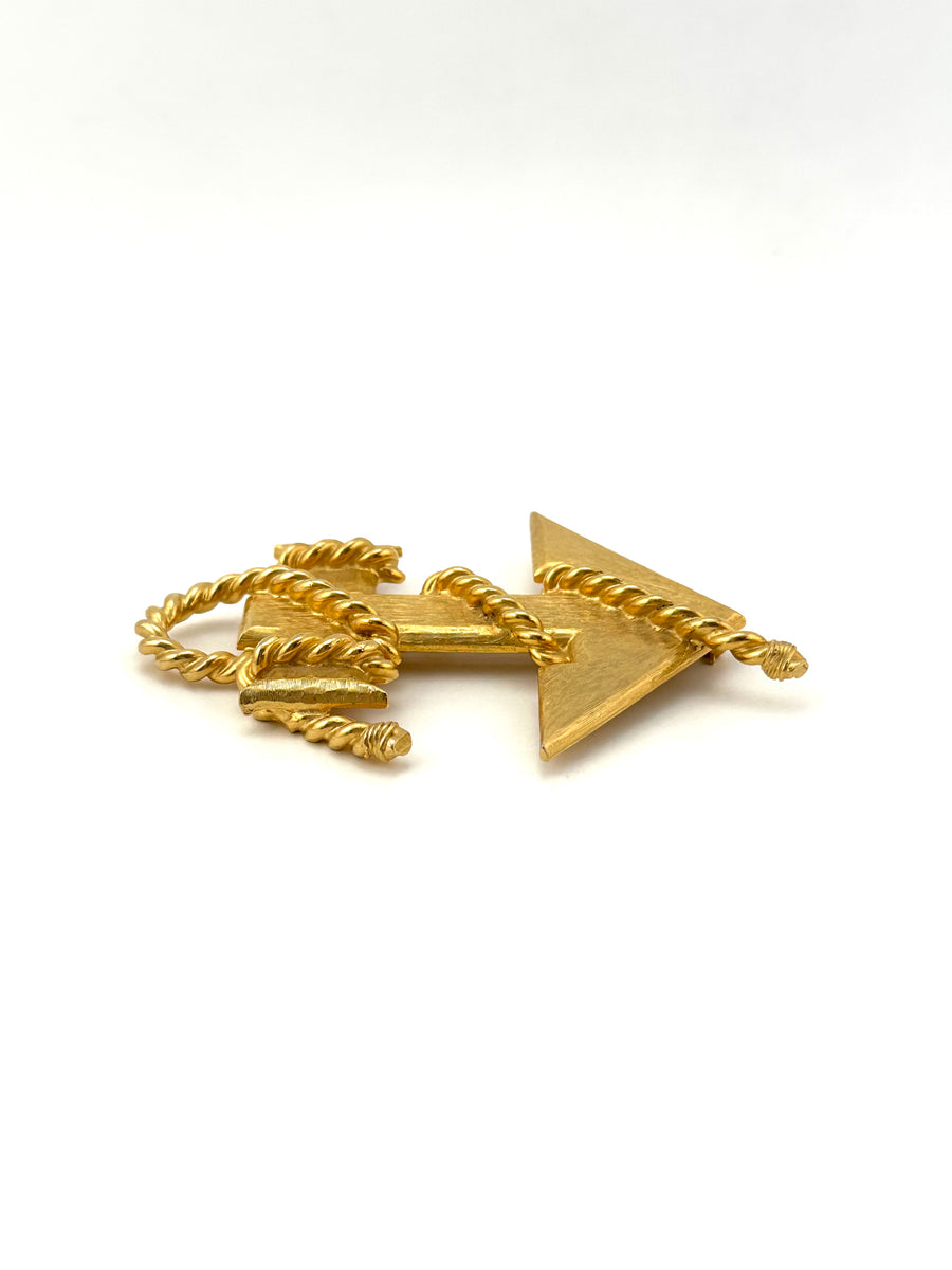 Vintage 1960s Kenneth Jay Lane Anchor Brooch