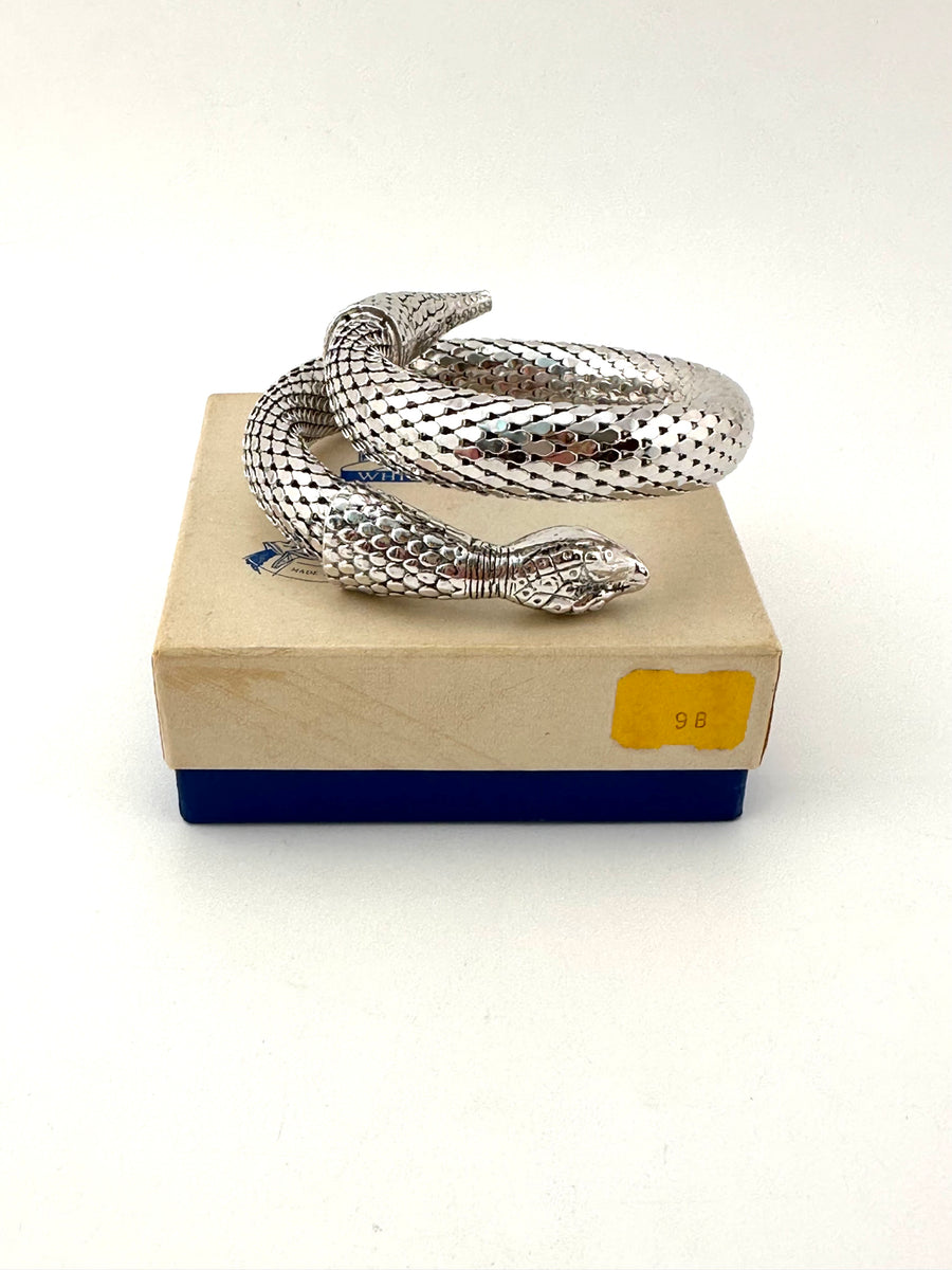 1960s Whiting & Davis Silver Snake Bracelet