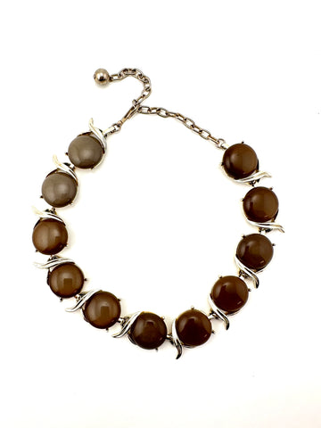 1950s Brown Lucite Necklace