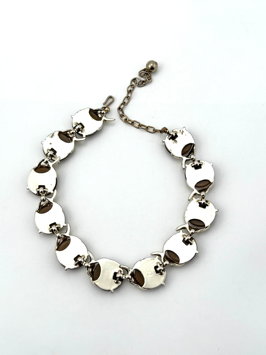 1950s Brown Lucite Necklace