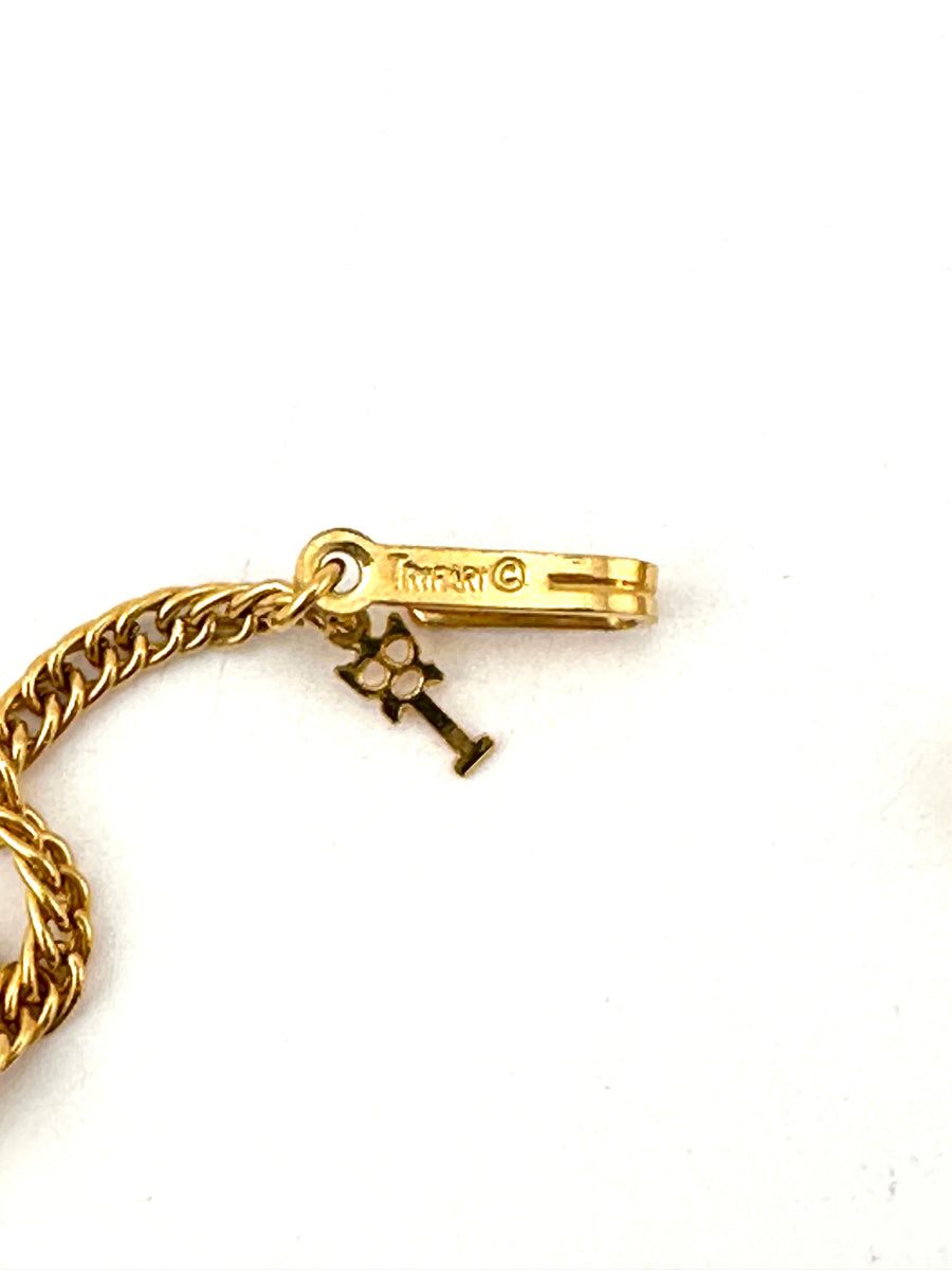 1960s Trifari White and Gold Modernist Choker Necklace