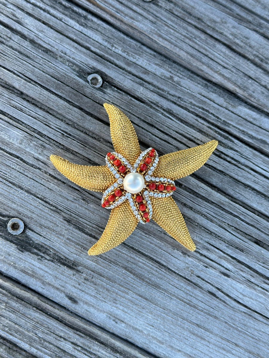 Vintage Barrera Starfish Brooch